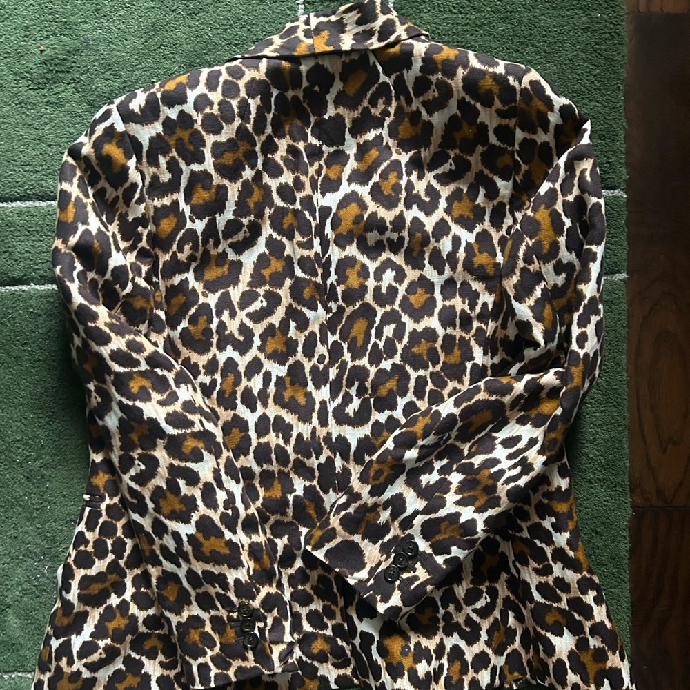 J. Crew Animal Print Blazer with Navy Lining - Picture 4 of 4